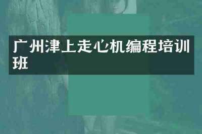 广州津上走心机编程培训班