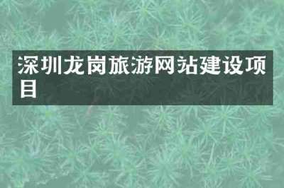 深圳龙岗旅游网站建设项目