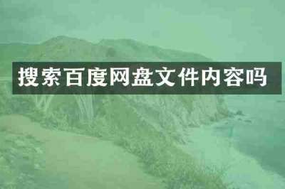 搜索百度网盘文件内容吗