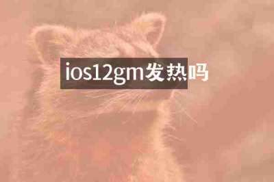 ios12gm发热吗