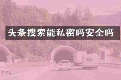 头条搜索能私密吗安全吗
