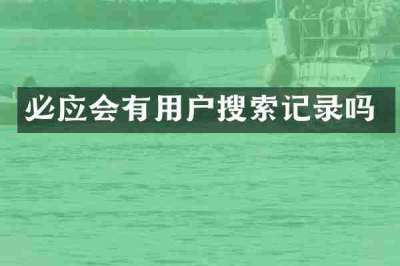 必应会有用户搜索记录吗
