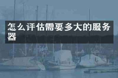 怎么评估需要多大的服务器