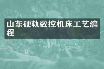 山东硬轨数控机床工艺编程