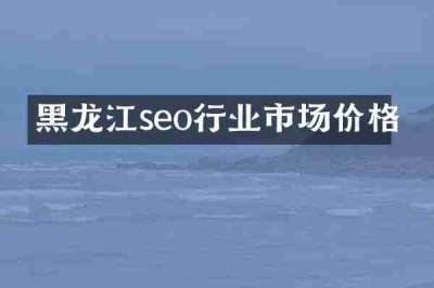 黑龙江seo行业市场价格
