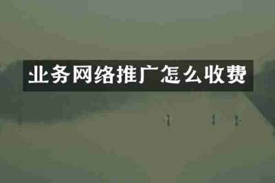 业务网络推广怎么收费