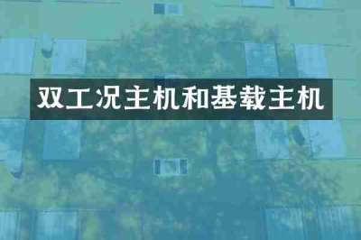 双工况主机和基载主机