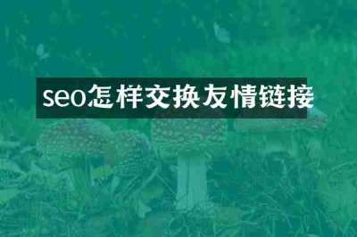 seo怎样交换友情链接