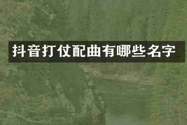 抖音打仗配曲有哪些名字