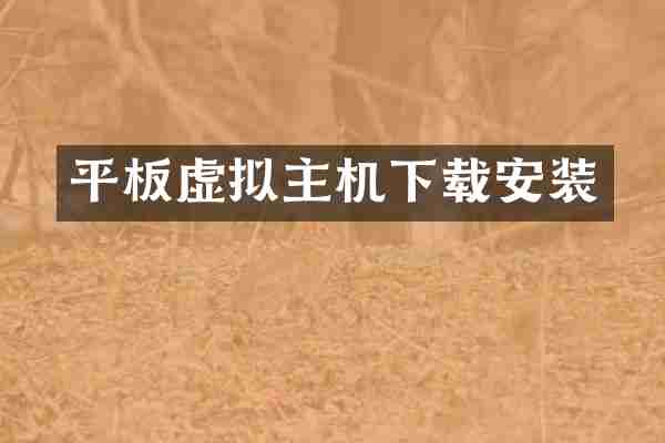 平板虚拟主机下载安装