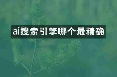 ai搜索引擎哪个最精确