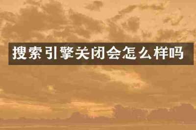 搜索引擎关闭会怎么样吗