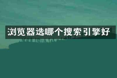 浏览器选哪个搜索引擎好