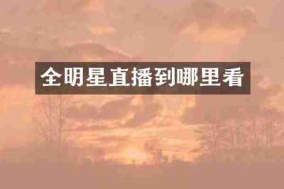 全明星直播到哪里看