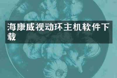 海康威视动环主机软件下载