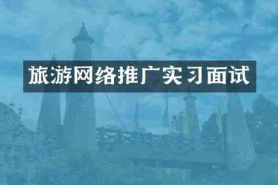 旅游网络推广实习面试