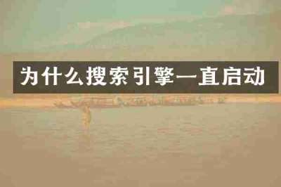 为什么搜索引擎一直启动