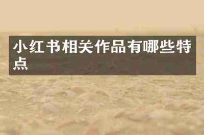 小红书相关作品有哪些特点