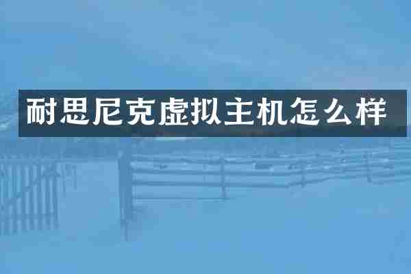 耐思尼克虚拟主机怎么样