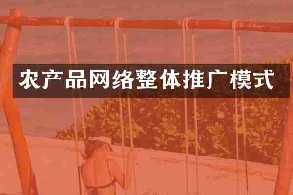 农产品网络整体推广模式