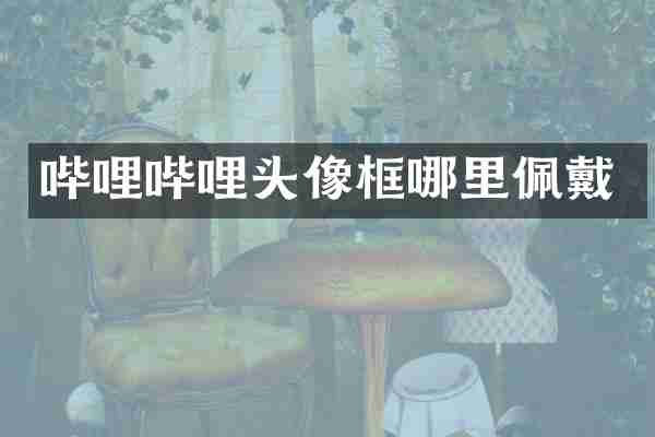 哔哩哔哩头像框哪里佩戴