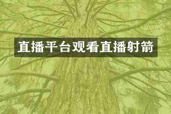 直播平台观看直播射箭