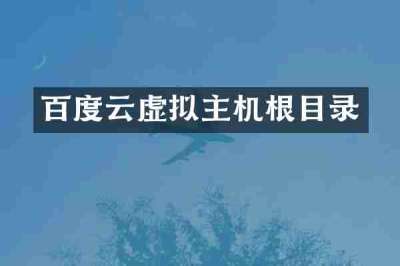 百度云虚拟主机根目录