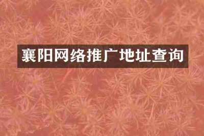 襄阳网络推广地址查询