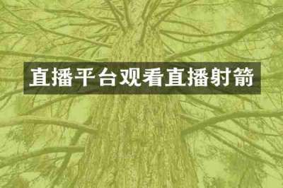 直播平台观看直播射箭