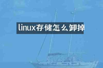 linux存储怎么卸掉