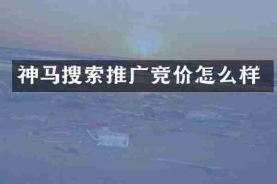 神马搜索推广竞价怎么样
