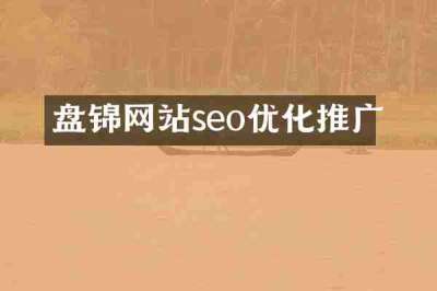 盘锦网站seo优化推广