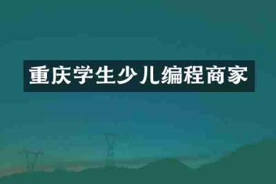 重庆学生少儿编程商家