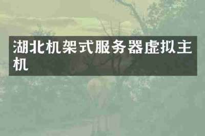 湖北机架式服务器虚拟主机