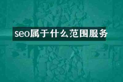 seo属于什么范围服务