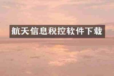 航天信息税控软件下载