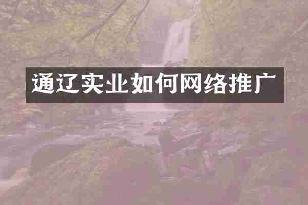通辽实业如何网络推广