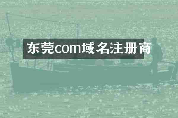 东莞com域名注册商