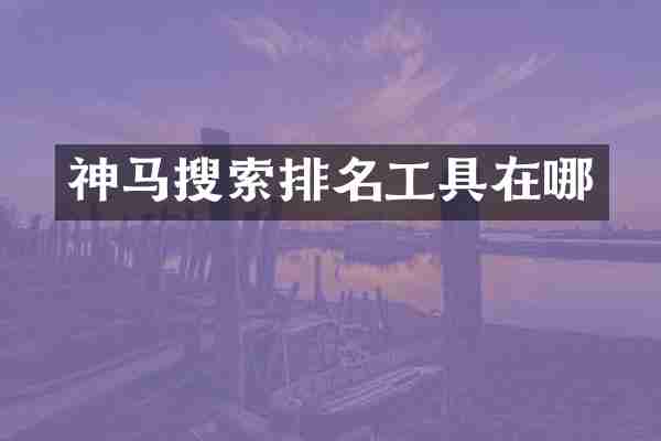 神马搜索排名工具在哪