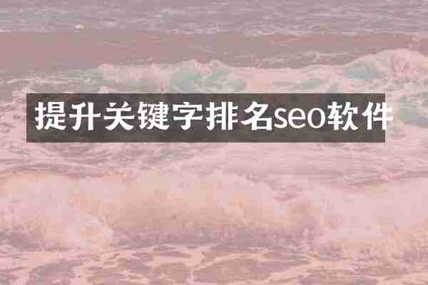 提升关键字排名seo软件