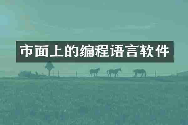市面上的编程语言软件