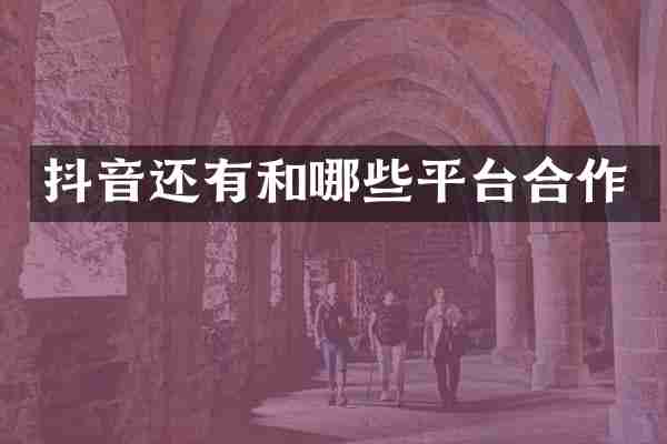 抖音还有和哪些平台合作