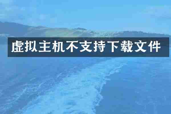 虚拟主机不支持下载文件