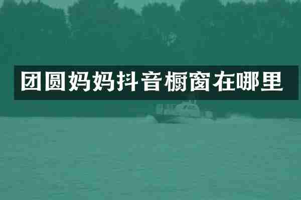 团圆妈妈抖音橱窗在哪里