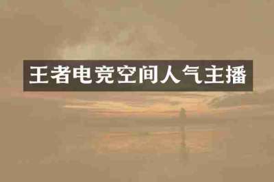 王者电竞空间人气主播