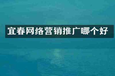 宜春网络营销推广哪个好