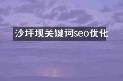沙坪坝关键词seo优化