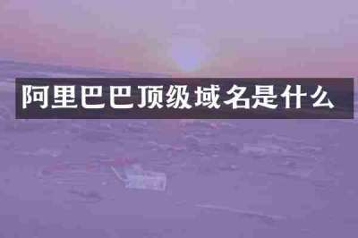 阿里巴巴顶级域名是什么