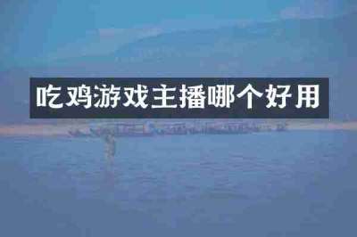 吃鸡游戏主播哪个好用