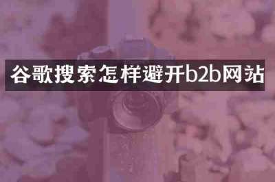 谷歌搜索怎样避开b2b网站